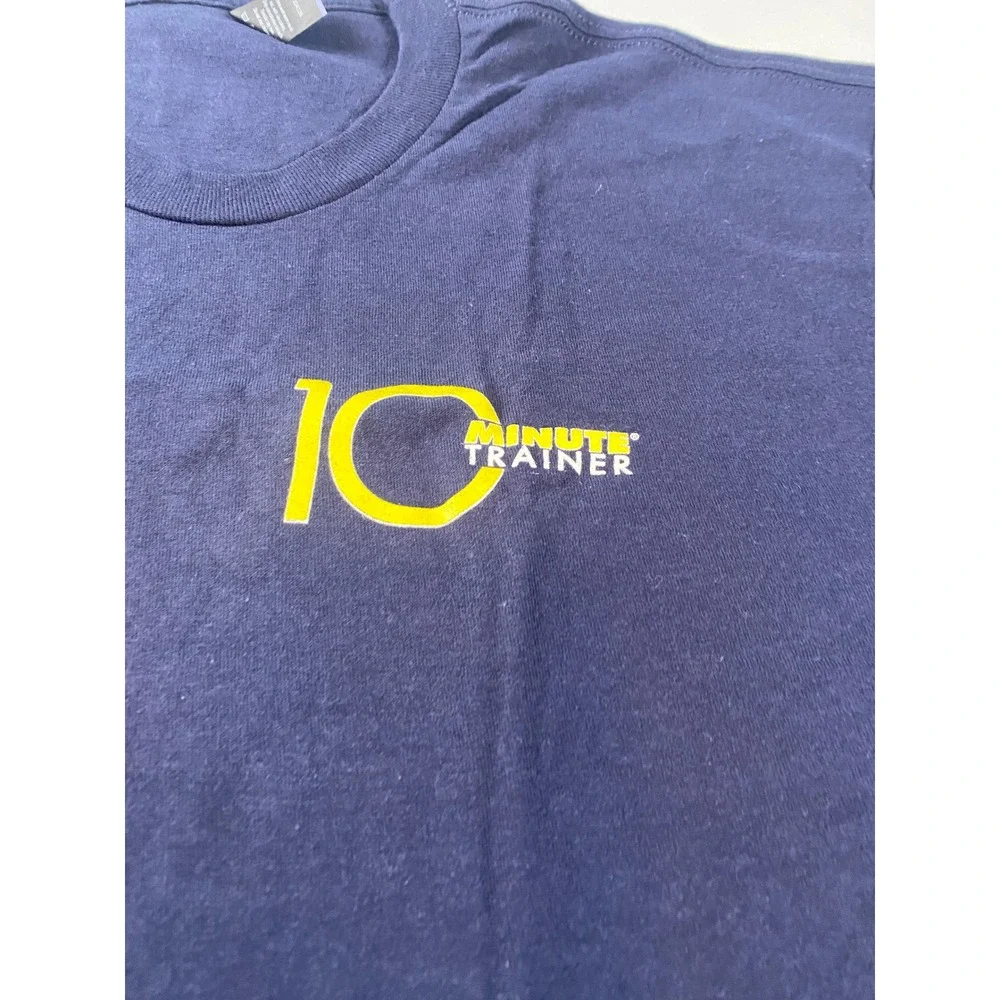 Tultex 10 Minute Trainer T-Shirt Mens Large Navy No More Excuses Graphic - Picture 7 of 9